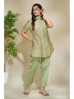 The Home Affair - Green Multiprint Mirror Pure Cotton Kurta Sets