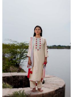 The Home Affair - Ivory Rozaana Pure Cotton Kurta Sets