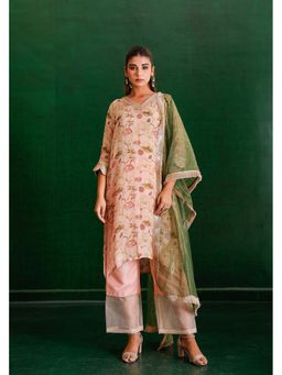 The Home Affair - Peach Marodi Handwork Pure Cotton Kurta Sets