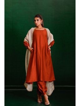 The Home Affair - Rust Suit Pure Cotton Kurta Sets