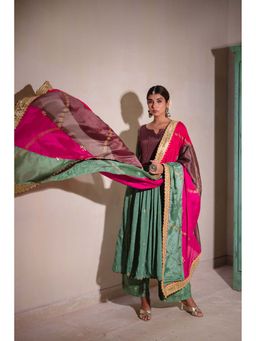 The Home Affair - Sea green Ehsaas Chinon Kurta Set