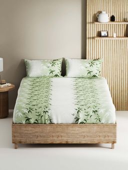 BIANCA - King Size Double Bedsheet With 2 Pillow Covers Green