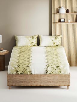 BIANCA - King Size Double Bedsheet With 2 Pillow Covers Beige