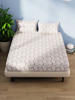 BIANCA - Cotton Double Bedsheet With 2 Pillow Covers Multi-Color