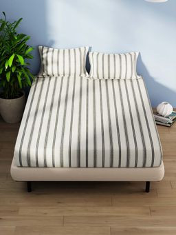 BIANCA - Cotton Double Bedsheet With 2 Pillow Covers Multi-Color