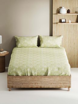 BIANCA - King Size Double Bedsheet With 2 Pillow Covers Green