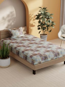 BIANCA - Cotton Single Bedsheet With 1 Pillow Cover Multi-Color