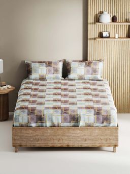 BIANCA - King Size Double Bedsheet With 2 Pillow Covers Multi-Color