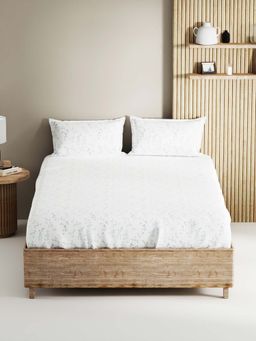 BIANCA - King Size Double Bedsheet With 2 Pillow Covers Blue