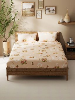 BIANCA - Polycotton Double Bedsheet With 2 Pillow Covers Peach