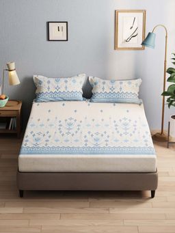 BIANCA - Polycotton Double Bedsheet With 2 Pillow Covers Multi-Color