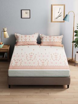 BIANCA - Polycotton Double Bedsheet With 2 Pillow Covers Multi-Color