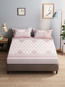 BIANCA - Polycotton Double Bedsheet With 2 Pillow Covers Purple