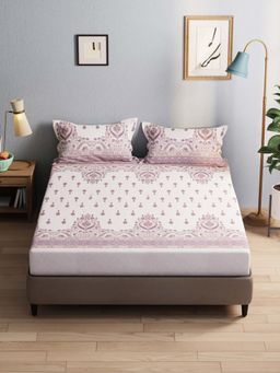 BIANCA - Polycotton Double Bedsheet With 2 Pillow Covers Lavender