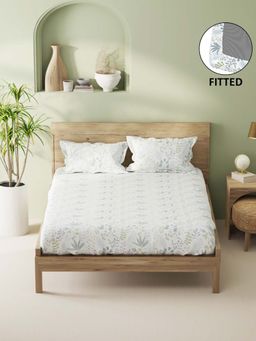 BIANCA - Cotton King Fitted Bedsheet With 2 Pillow Covers Multi-Color