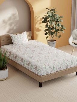 BIANCA - Cotton Single Bedsheet With 1 Pillow Cover Multi-Color