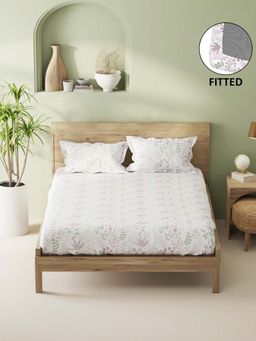 BIANCA - Cotton King Fitted Bedsheet With 2 Pillow Covers Multi-Color