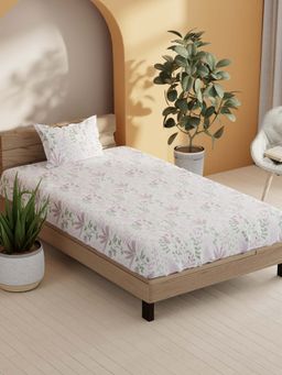 BIANCA - Cotton Single Bedsheet With 1 Pillow Cover Multi-Color