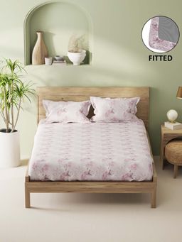 BIANCA - Cotton King Fitted Bedsheet With 2 Pillow Covers Multi-Color