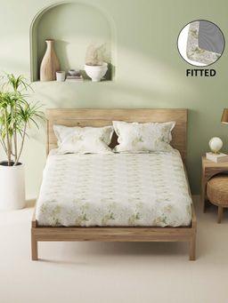 BIANCA - Cotton King Fitted Bedsheet With 2 Pillow Covers Multi-Color