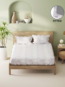 BIANCA - Cotton King Fitted Bedsheet With 2 Pillow Covers Multi-Color