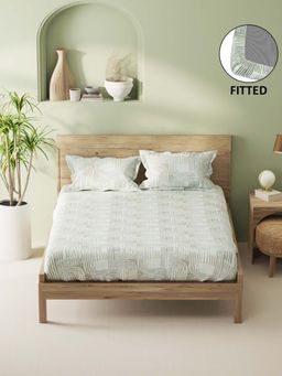 BIANCA - Cotton King Fitted Bedsheet With 2 Pillow Covers Multi-Color