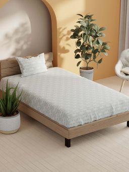 BIANCA - Cotton Single Bedsheet With 1 Pillow Cover Green