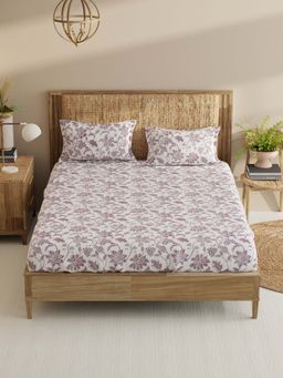 BIANCA - Cotton King Bedsheet With 2 Pillow Covers Lavender