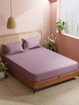 BIANCA - Micro Double Bedsheet With 2 Pillow Covers Mauve