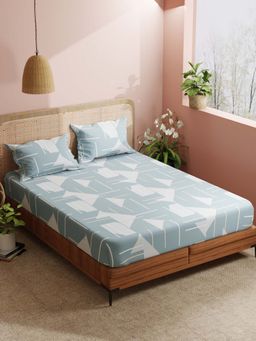 BIANCA - Micro Double Bedsheet With 2 Pillow Covers Blue