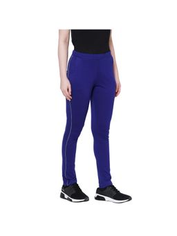 Sweet Dreams - Women Solid Cotton Rich Lounge Pants/pyjamas- Blue