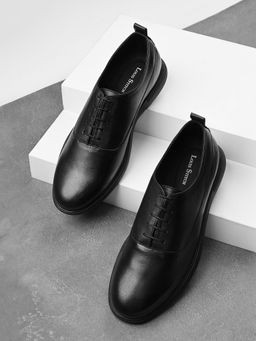 Louis Stitch - Jet Black Leather Ultra Lightweight Derbies
