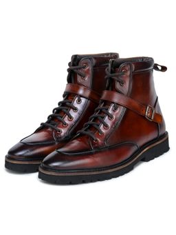 Mille Dollari - Bespoke Leather Brown Light Weight Biker Casual Boots