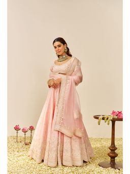 Sheetal Batra - Pink Fida Lehenga with Blouse and Dupatta (Set of 3)