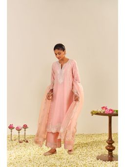 Sheetal Batra - Pink Sumaiya A-Line Kurta with Palazzo and Dupatta (Set of 3)