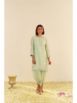 Sheetal Batra - Green Zahra Short Kurta with Dhoti (Set of 2)