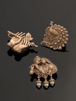 Cosa Nostraa - Divine Grace Combo Button Cover Accessories Gift Set for Men (Pack of 3)