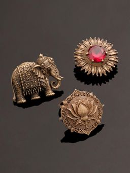 Cosa Nostraa - Surya Shakti Combo Button Cover Accessories Gift Set for Men (Pack of 3)