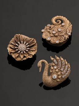 Cosa Nostraa - Regal Bloom Combo Button Cover Accessories Gift Set for Men (Pack of 3)