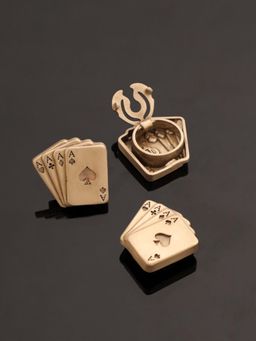 Cosa Nostraa - Aces Rule Button Cover Accessories Gift Set for Men (Pack of 3)