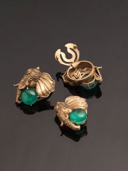 Cosa Nostraa - Emerald Gajraj Button Cover Accessories Gift Set for Men (Pack of 3)