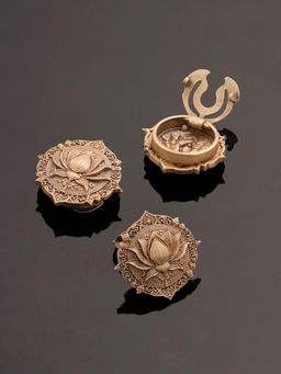 Cosa Nostraa - The Lotus Majesty Button Cover Accessories Gift Set for Men (Pack of 3)