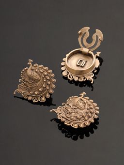 Cosa Nostraa - Royal Peacock Button Cover Accessories Gift Set for Men (Pack of 3)