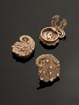 Cosa Nostraa - Floral Paisley Crest Button Cover Accessories Gift Set for Men (Pack of 3)