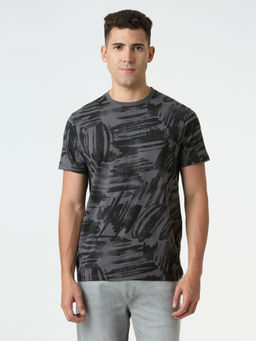 Pepe Jeans - Grey Brushstroke Printed T-Shirt