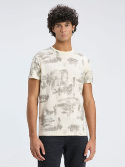 Pepe Jeans - Ivory Abstract Print T-Shirt