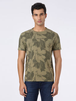 Pepe Jeans - Green All Over Camouflage Print T-Shirt