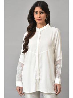 W - White Solid Shirt