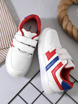 Honers27 - Accents Sporty White Velcro Sneakers