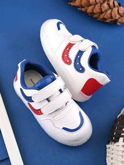 Honers27 - Accent Details White Velcro Sneakers